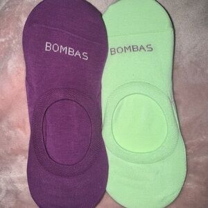Bombas women No-Show Socks - Purple and Green nwot